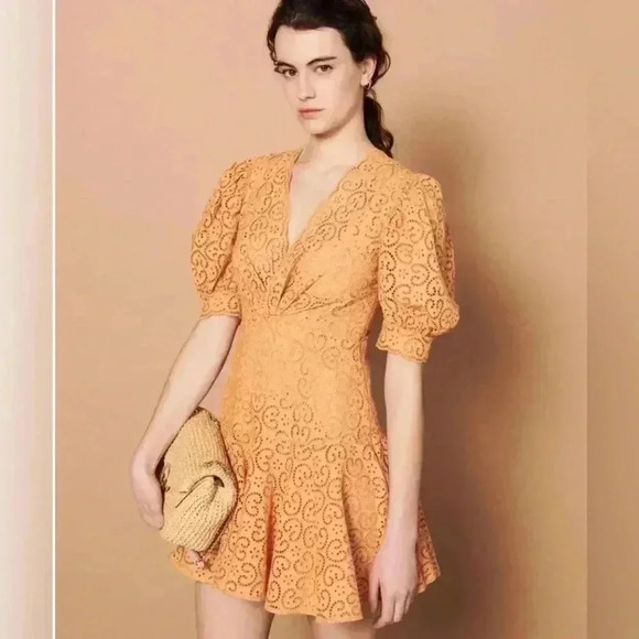 SANDRO Yza Bag Raffia Wicker Woven Straw Beige Tan Leather Shoulder Strap $425 - Picture 4 of 6